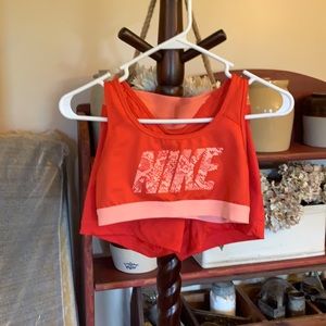Nike 2 pc Shorts and sports Top